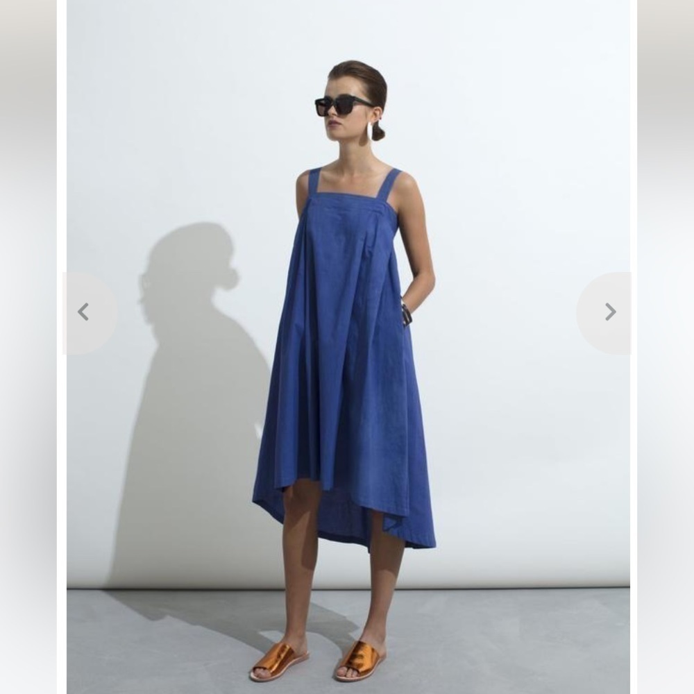 Elk cotton tablier dress with pockets adjustable straps Size 2